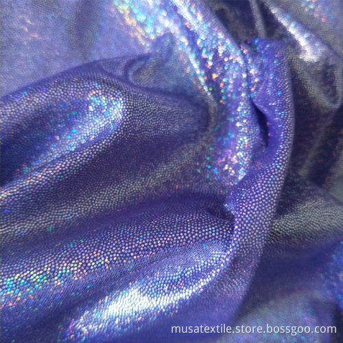 Stretch Lurex Glitter Silber Holographic Badebode Stoff